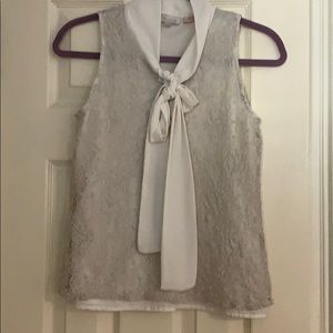 The Limited gray and white tank